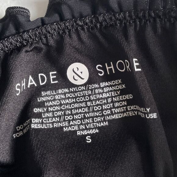 Shade & Shore Swim Women's Black Ruffle Cheeky Bikini Bottoms Size Small - Picture 5 of 5